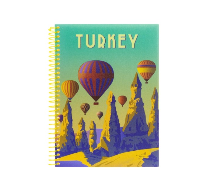 Блокнот "Travelling 05" А5, пластикова обкл., спіраль, 80 арк., клітинка