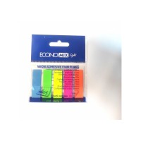 Закладки з клейким шаром 12х45 мм Economix Light, 100 шт., 5 неонових кольорів
