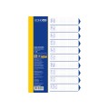 Роздільник аркушів А4 Economix, пластик, 10 розділів, кольоровий