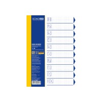 Роздільник аркушів А4 Economix, пластик, 10 розділів, кольоровий