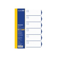 Роздільник аркушів А4 Economix, пластик, 6 розділів, кольоровий