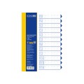 Роздільник аркушів А4 Economix, пластик, 12 розділів, кольоровий