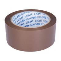 Стрічка клейка пакувальна 45 мм х 100 яр Economix light, коричнева