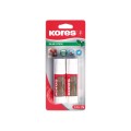 Клей-олівець Kores, основа PVP, 15г, 2 шт. в блістері