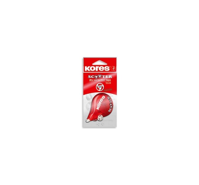 Коректор стрічковий Kores SCOOTER, 4,2 мм х 8м, червоний