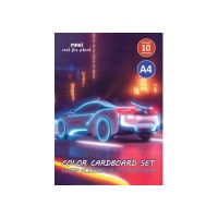 Набір кольорового картону MAXI, А4, 10 арк.