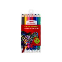 Олівці кольорові ERASABLE, 12 шт., пластикові, шестигранні, стираються, з гумкою