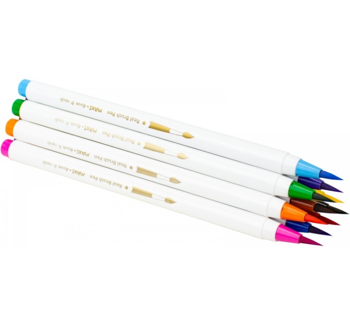 Фломастери-пензлики REAL BRUSH, 12 кольорів