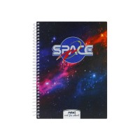 Блокнот А5, пластикова обкладинка, спіраль, 80 арк., клітинка