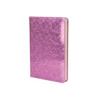 Блокнот PU блискучий, А5, 80 арк., блок - крем. папір, лінія