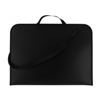 Портфель пластиковий А2 на блискавці, чорний