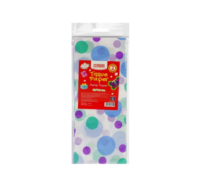 Папір тішью, 20г/м, 2 аркуші 50*70 см Confetti