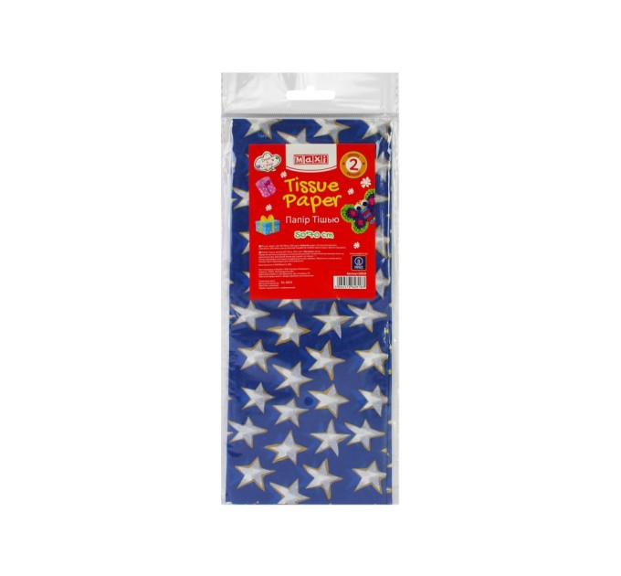 Папір тішью, 20г/м, 2 аркуші 50*70 см Stars