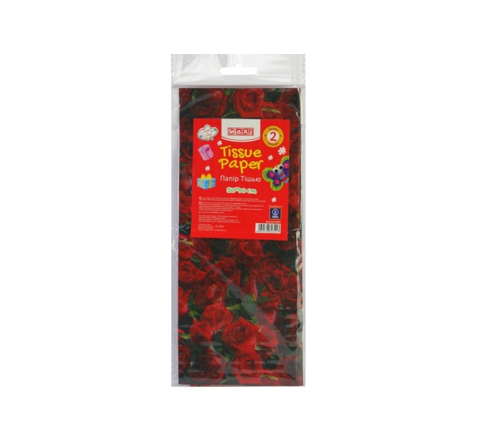 Папір тішью, 20г/м, 2 аркуші 50*70 см Roses