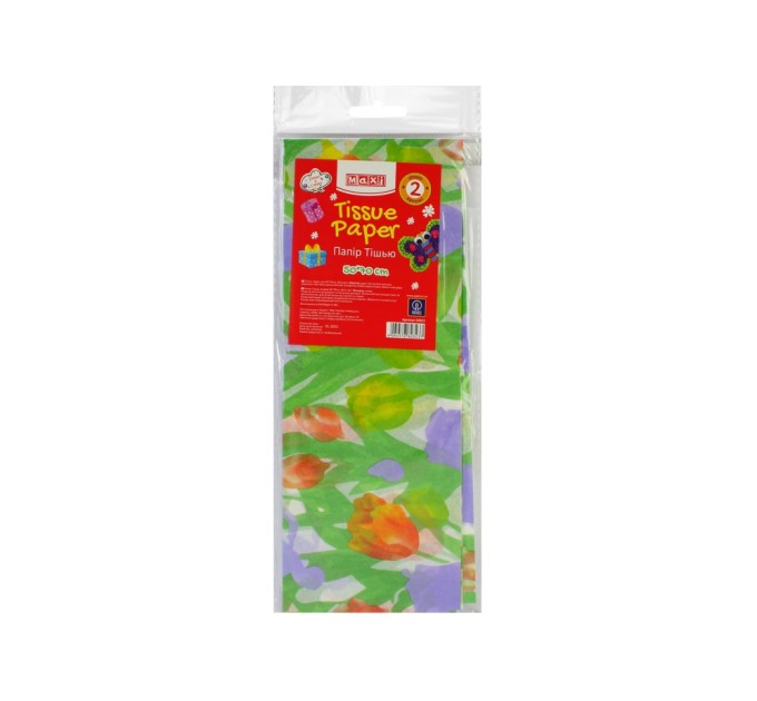 Папір тішью, 20г/м, 2 аркуші 50*70 см Flowers