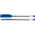 Ручка кулькова OPTIMA HYPE T 1,0 mm. Корпус прозорий, пише синім