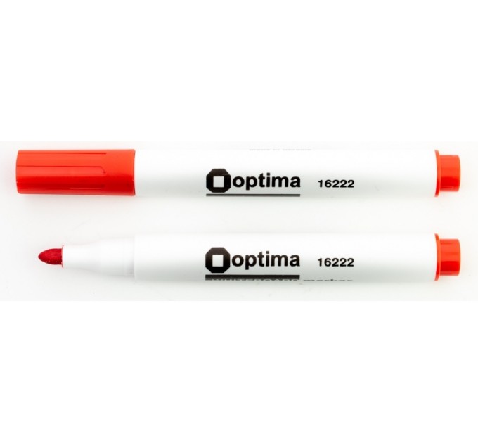 Маркер для дошок OPTIMA 2-3 мм, червоний