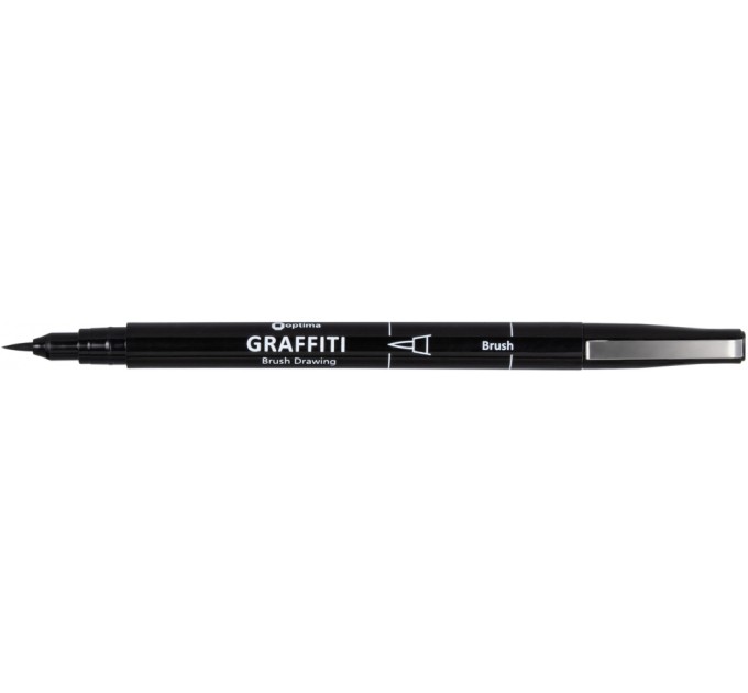 Лайнер Optima GRAFFITI 0,5 мм, Brush, чорный