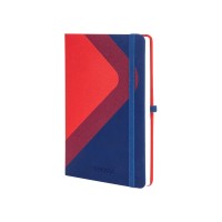 Діловий записник COMBI-2, А5, тверда обкладинка, гумка, білий блок лінія