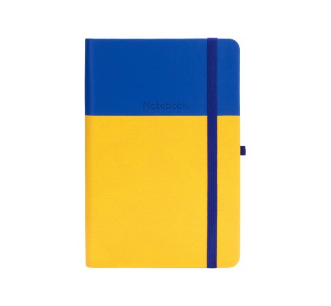 Діловий записник COMBI-8, А5, тверда обкладинка, гумка, білий блок лінія