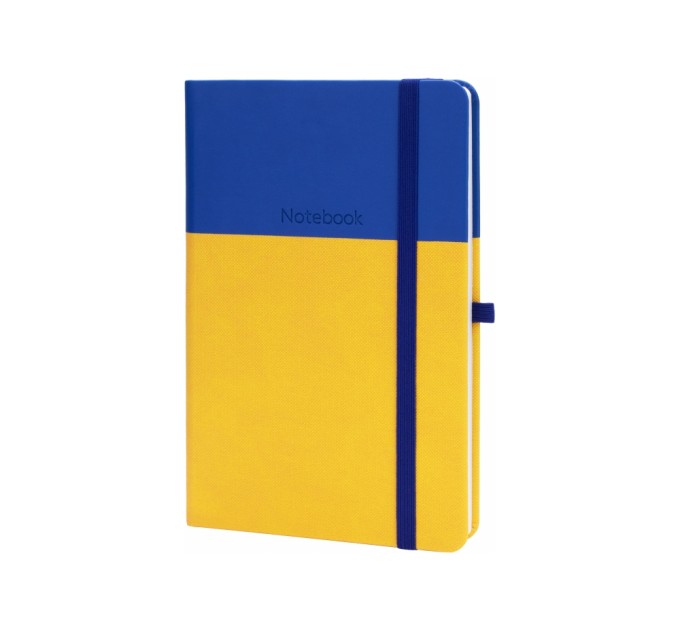 Діловий записник COMBI-8, А5, тверда обкладинка, гумка, білий блок лінія