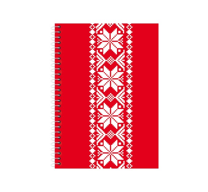 Блокнот "Орнамент", А6, бічна спіраль, 80 аркушів., Пластикова повнокольорова обкладинка, папір -офс