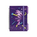 Блокнот "ExpressViolet", B6, пластикова обкл., спіраль, з розділювачами., 100 арк., клітинка