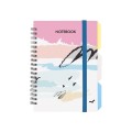 Блокнот "DESIGN 28", B6, пластикова обкл., спіраль, з розділювачами., 100 арк., клітинка