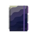 Блокнот "DESIGN 34", B6, пластикова обкл., спіраль, з розділювачами., 100 арк., клітинка