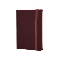 Діловий записник VIVELLA, А6, тверда обкладинка, гумка, кремовий блок лінія, бордо