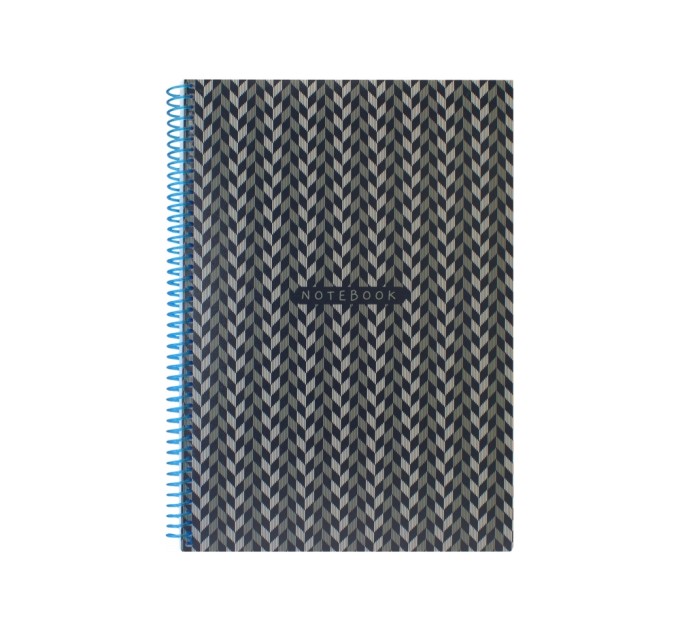 Блокнот "Knitting: Green", A4 (200х285), пластикова обкладинка, ПВХ спіраль, 80 арк., клітинка