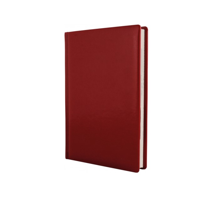 Щоденник недатований, Optima GLOSS, кремовий блок, лінія, червоний, А5