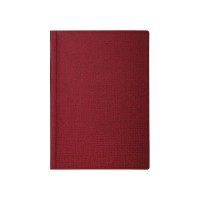Щоденник недатований, Optima DUBLIN, червоний, А5, кремовий блок, лінія, А5