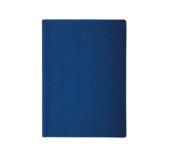 Щоденник недатований, Optima TWEED, кремовий блок, синій, клітинка, А5