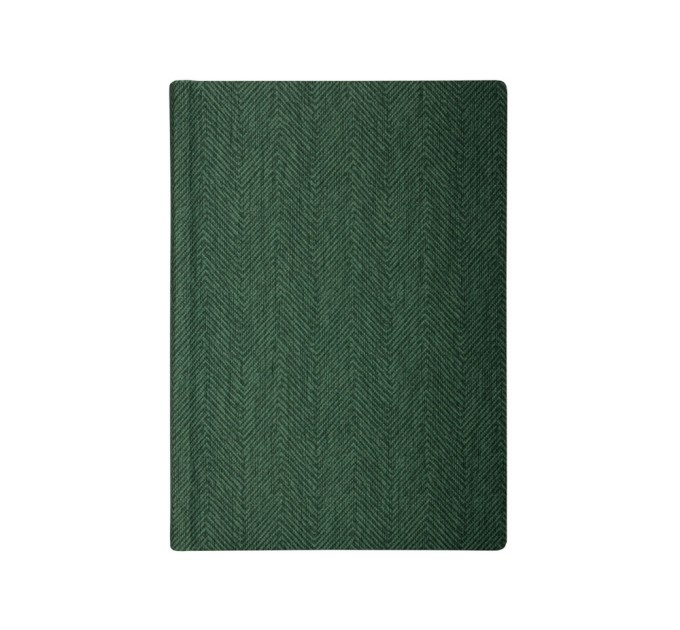 Щоденник недатований, Optima TWEED, кремовий блок, клітинка, зелений, А5