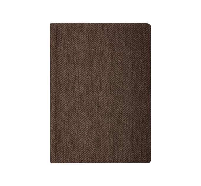 Щоденник недатований, Optima TWEED, А5, кремовий блок, клітинка, коричневий, А5