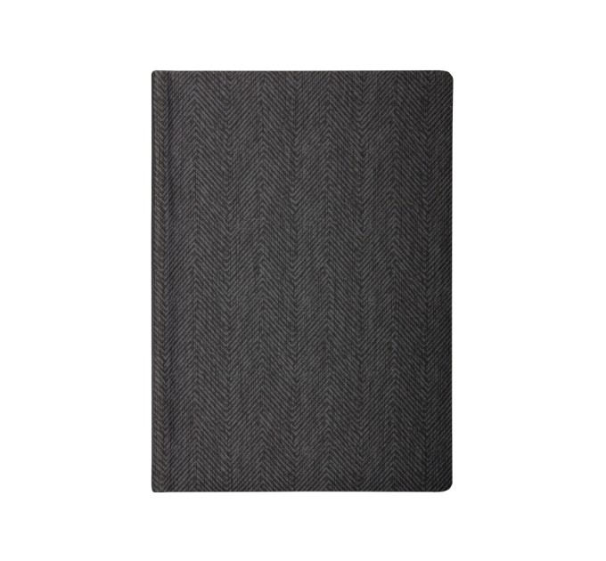 Щоденник недатований, Optima TWEED, А5, кремовий блок, клітинка, сірий, А5