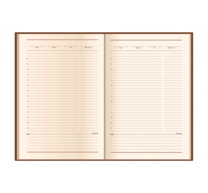 Щоденник недатований Cabinet, Ostrich, червоний, А5