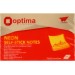 Стікери Optima, 75х50, помаранчеві неон, 100 арк.