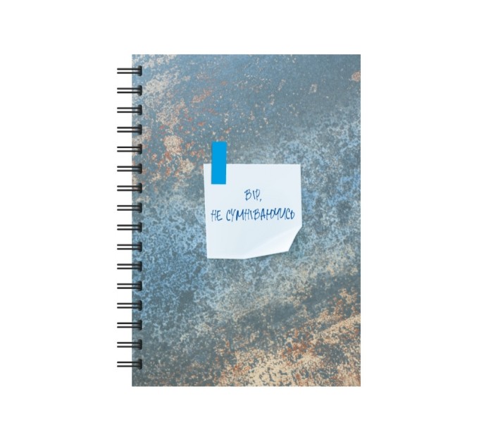 Блокнот В6, пластикова обкл., спіраль, 60 арк., клітинка