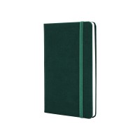 Діловий записник SQUARE, А5, тверда обкладинка, гумка, білий блок клітинка, зелений