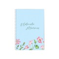 Блокнот Watercolor Memories, А5, обкл. картон, спіраль, 80 арк., кліт.