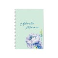 Блокнот Watercolor Memories, А5, обкл. картон, спіраль, 80 арк., кліт.