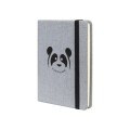 Діловий записник PANDA, А6, тверда обкладинка текстиль, гумка, кремовий блок лінія