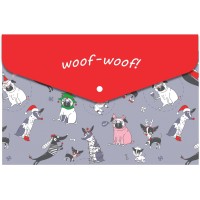 Папка-конверт А5 на кнопці Pets, 180 мкм, непрозора, фактура 