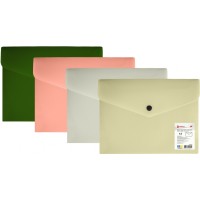 Папка-конверт на кнопці, непрозора, А5, OPTIMA, 180 мкм, фактура 