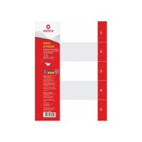 Роздільник аркушів А4 Optima, пластик, 1-5 розділ, цифровий