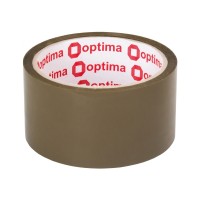 Стрічка клейка пакувальна (скотч) Optima, коричнева, 48мм*40м
