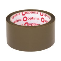 Стрічка клейка пакувальна (скотч) Optima, коричнева, 48мм*60м