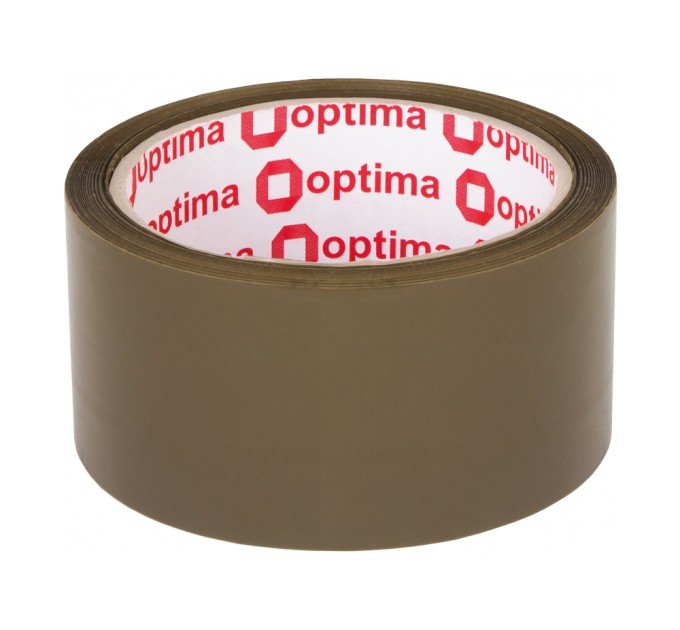 Стрічка клейка пакувальна (скотч) Optima Extra, коричнева, 48мм*50м